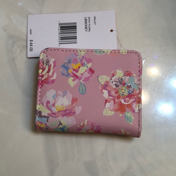 Betsey Johnson Luv Betsey Snap Card Wallet Pink Ditsy Floral Print NWT - Picture 2 of 13